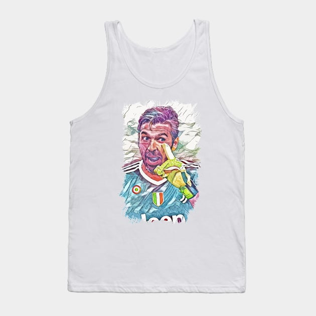 Buffon "NOT TODAY" Italian Legend - Abstract Portrait Tank Top by Naumovski